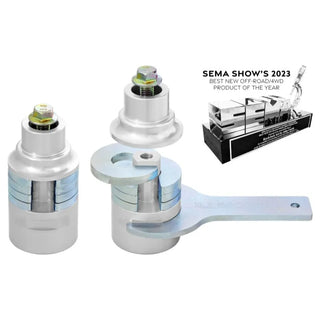 RockJock Adjustable Front Bump Stops w/ Hardware (FRONT): Fits Jeep Wrangler / Gladiator 2007-2026 excl. 392