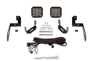 Diode Dynamics SS5 Pro LED Pod Light Kit White Driving (FRONT): Jeep Wrangler JK 2007-2018