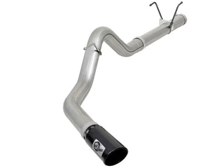 aFe Large Bore-HD 4" 409 SS DPF-Back Exhaust System 5" Black Tip: Dodge / RAM 2500/3500 2007.5-2012 6.7L Cummins