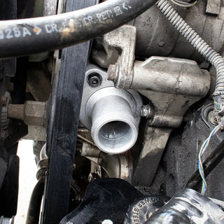 CFR Performance Hemi Gen 3 Straight Water Neck Thermostat Housing (Natural): Fits Most Hemi Models