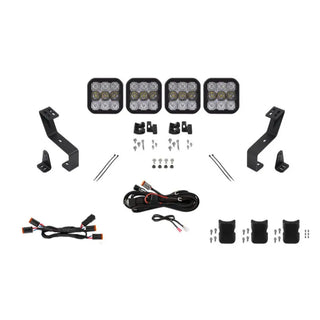 Diode Dynamics SS5 Grille CrossLink Lightbar Kit Pro White Combo: Ram 2019-2024 3.6L/5.7L