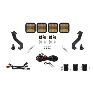 Diode Dynamics SS5 Grille CrossLink Lightbar Kit Yellow Pro Combo: Ram 2019-2024 3.6L/5.7L
