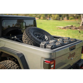DV8 Offroad Adjustable In-Bed Tire Carrier: Jeep Gladiator JT 2020-2025