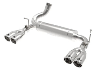 aFe Vulcan Series 2.5" Axle-Back Exhaust System Polished Tips (REAR): Jeep Wrangler JK 2007-2018 3.8/3.6L