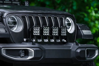 Diode Dynamics SS5 4-Pod CrossLink Grille Lightbar Kit Pro White (F&R): Jeep Wrangler JL 2018-26 / Gladiator JT 2020-24