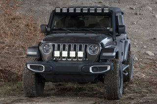 Diode Dynamics SS5 4-Pod CrossLink Grille Lightbar Kit Pro White (F&R): Jeep Wrangler JL 2018-26 / Gladiator JT 2020-24