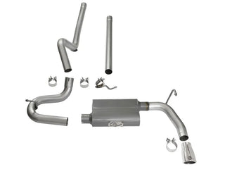 aFe Scorpion Cat-Back Exhaust System Polished Tip (REAR): Jeep Wrangler Unlimited JK 3.8L / 3.6L 2007-2018
