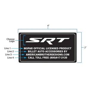 American Brother Designs Custom Engine Bay Tag: Chrysler / Dodge / Jeep / Ram