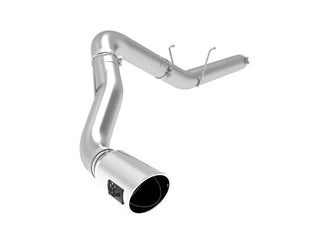 aFe Atlas 5" Aluminized Steel DPF-Back Exhaust Polished Tip (REAR): RAM 2500/3500 2019-2026 6.7L Crew Cab Long Bed