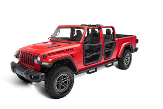 Rugged Ridge Round Trail Mirror (F&R): Jeep Wrangler JL 2018-26 / Gladiator JT 2020-24 - Tough Satin Black