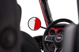 Rugged Ridge Round Trail Mirror (F&R): Jeep Wrangler JL 2018-26 / Gladiator JT 2020-24 - Tough Satin Black