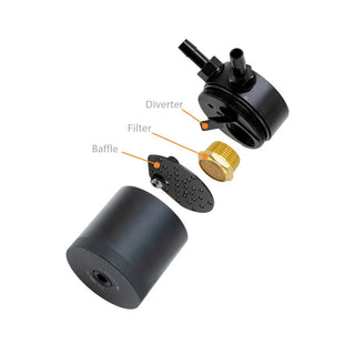 Mishimoto Direct-Fit Oil Catch Can Black (F&R): 15-23 Charger / 300 5.7L VVT HEMI