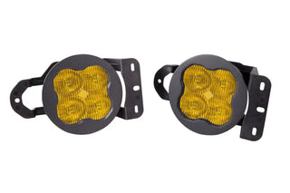 Diode Dynamics SS3 Pro LED Fog Light Kit Amber Backlit Yellow (F&R): 18-26 Jeep Wrangler JL / 20-24 Gladiator JT Sport