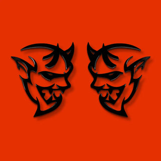 American Brother Designs Custom DEMON Cutout Exterior Badge: Dodge Challenger / Charger 2015 - 2023