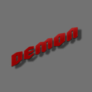 American Brother Designs Acrylic DEMON FONT Badge (1 Color): Dodge Challenger & Charger 2015 - 2023