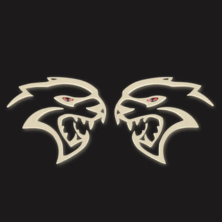 American Brother Designs HELLCAT Cutout Badge with Jewel Eye: Dodge Challenger & Charger 2015 - 2023