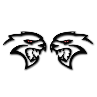 American Brother Designs HELLCAT Cutout Badge with Jewel Eye: Dodge Challenger & Charger 2015 - 2023