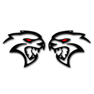 American Brother Designs 4" Hellcat Redeye Cutout Badge: Dodge Durango SRT Hellcat 2021 - 2025