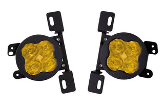 Diode Dynamics SS3 Pro LED Fog Light Kit Amber Backlit (F&R): Jeep Wrangler JK 07-18 / JL 18-26 / Gladiator JT 20-24