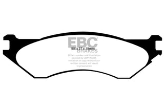 EBC Yellowstuff Rear Brake Pads: Dodge Ram SRT10 2004-2006