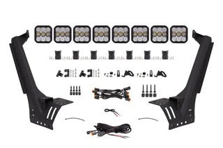Diode Dynamics SS5 Sport CrossLink Windshield Lightbar Kit White (FRONT): Jeep Wrangler JL 2018-26 / Gladiator JT 20-24