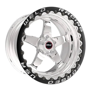 Weld S71 / Polished | 17x11 | 5x115 | -5mm - Beadlock