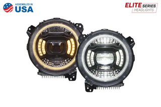 Diode Dynamics Elite LED Headlights (FRONT): Jeep Wrangler JL 2018-26 / Gladiator JT 20-24