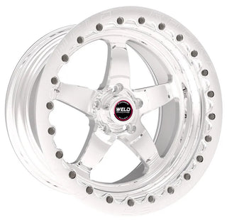 Weld S71 / Polished | 17x11 | 5x115 | +5mm - Beadlock