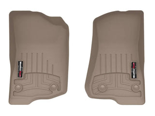 WeatherTech Front FloorLiners Tan: Jeep Wrangler JL / Gladiator JT 2018-26 / 20-24