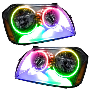 ORACLE Lighting Pre-Assembled Halo Headlights Chrome ColorSHIFT (F&R): Magnum 2005-2007