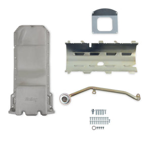 Holley Cast Aluminum Gen III Hemi Swap Oil Pan: Dodge Dakota (87-04) / Ramcharger (74-93) - Natural