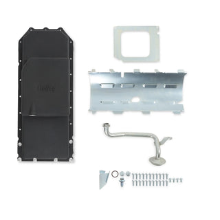 Holley Cast Aluminum Mid-Sump Gen III Hemi Swap Oil Pan (Black): Dodge Challenger / Charger (66-74)