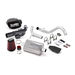 Banks Power Stinger Bundle Exhaust Cerakote Black Tip (REAR): Jeep Wrangler JK 2012-2018 3.6L 2-Door