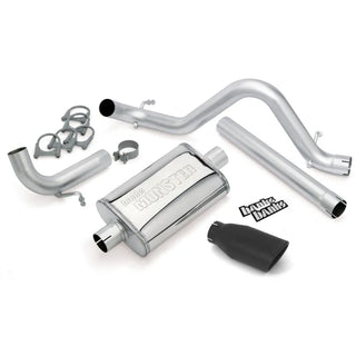 Banks Monster Exhaust System Black Tip (REAR): Jeep Wrangler Unlimited JK 2012-2018 3.6L