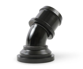 Holley Aluminum Swivel Water Neck 45 Degree: Fits Most Dodge / Jeep Models (1966-2006) - Black