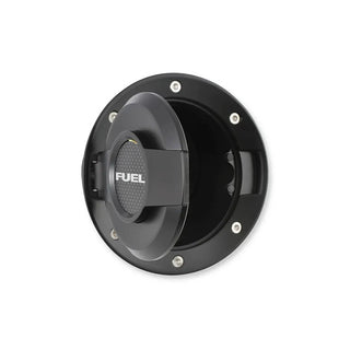 Drake Muscle Cars Satin Black Fuel Door Assembly: Dodge Challenger (08-23) - Satin Black