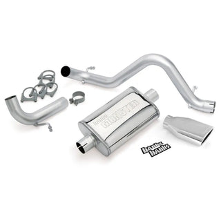 Banks Monster Exhaust System Chrome Tip (REAR): Jeep Wrangler JK 2012-2018 3.6L 2-Door