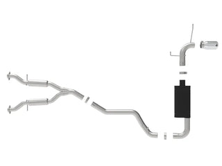 AFE MACH Force Cat-Back Exhaust System (w/Polished Tip): Jeep Grand Cherokee 3.6L V6 2014 - 2021