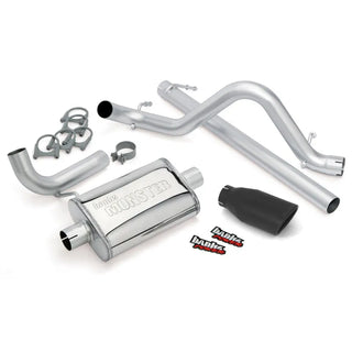 Banks Power Monster Exhaust System Cerakote Black Tip (REAR): Jeep Wrangler JK 2007-2011 3.8L 2-Door