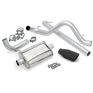 Banks Power Monster Exhaust System Cerakote Black Tip (REAR): Jeep Wrangler JK 2007-2011 3.8L 2-Door