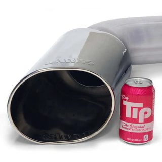 Banks Power Monster Exhaust System Chrome Tip (REAR): Fits RAM 2500/3500 2019-2026 6.7L Cummins Crew Cab Short Bed