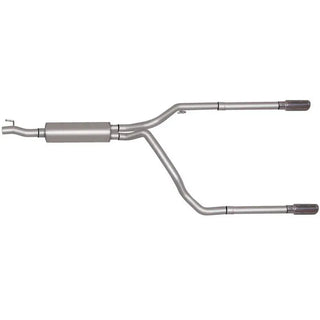 Gibson Dual Split Cat-Back Perf Exhaust Stainless (REAR): Dodge Ram 1500 Quad Cab Short Bed 2004-2005 5.7L HEMI