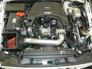 Spectre Air Intake Kit Polished Red Filter (F&R): Jeep Wrangler JL / Gladiator JT 2018-26 3.6L