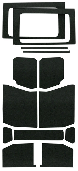 DEI Boom Mat Headliner Kit Black 13pc (INTERIOR): Jeep Wrangler Unlimited JL 2018-2026