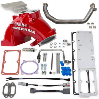 Banks Monster-Ram Intake System Red (RED): RAM 3500/4500/5500 Chassis Cab 6.7L Cummins 2007.5-2012