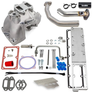 Banks Monster-Ram Intake System Raw (FRONT): Fits RAM 3500/4500/5500 6.7L Cummins 2019-2026