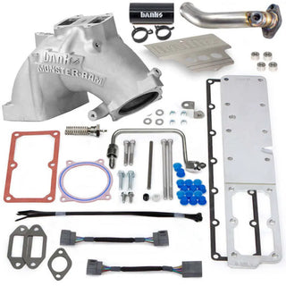 Banks Monster-Ram Intake System Raw (FRONT): RAM 3500/4500/5500 2013-2018 6.7L Cummins