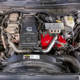 Banks Monster-Ram Intake System Raw (FRONT): RAM 3500/4500/5500 2013-2018 6.7L Cummins