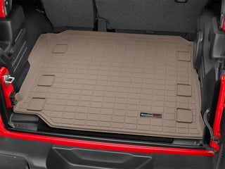 WeatherTech Cargo Liner Tan: Jeep Wrangler Unlimited JL 2018-2026 no Flat Load Floor w/ Subwoofer