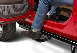 N-Fab Wheel To Wheel Nerf Steps Gloss Black (F&R): Jeep Wrangler Unlimited JL 2018-2026